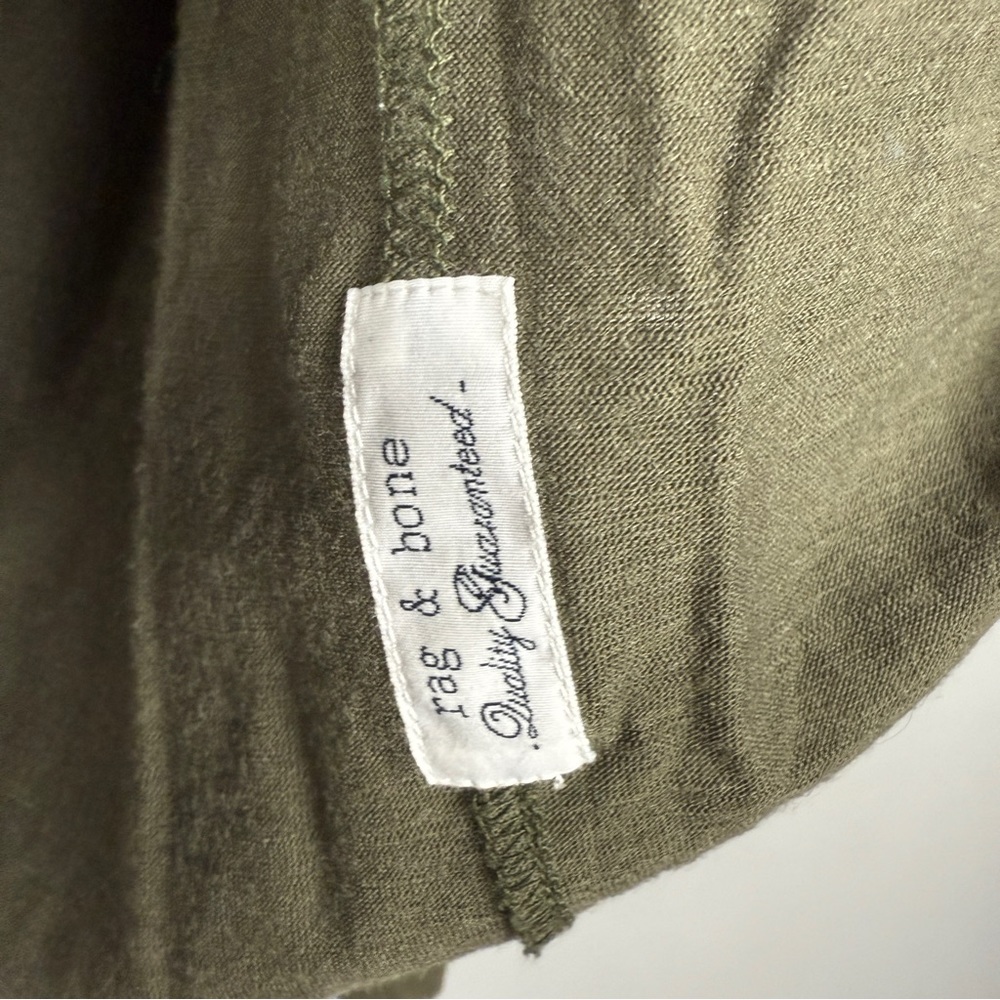 Rag & Bone Wool Long Sleeve Green Tee - Picture 6 of 6